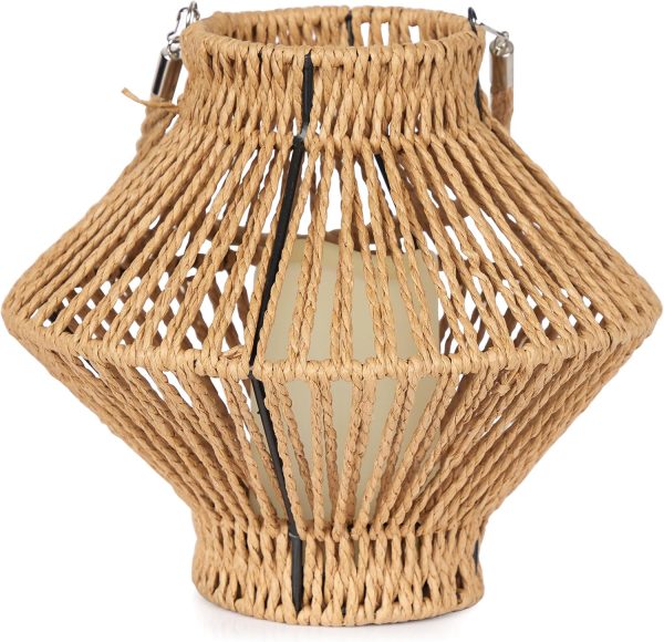 Alpine Corporation LGB104M-WT 10" Tall Tabletop Lamp with Chain Style Filament LED Lights - Image 29