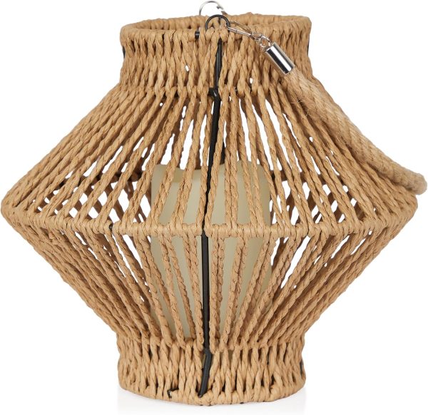 Alpine Corporation LGB104M-WT 10" Tall Tabletop Lamp with Chain Style Filament LED Lights - Image 35