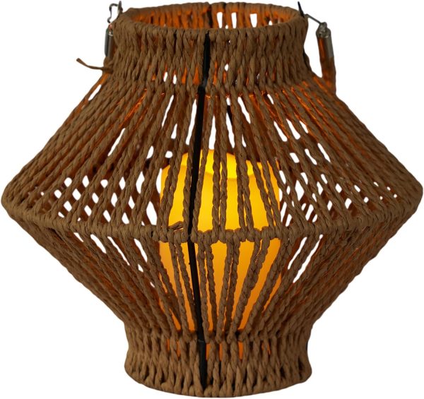 Alpine Corporation LGB104M-WT 10" Tall Tabletop Lamp with Chain Style Filament LED Lights - Image 38